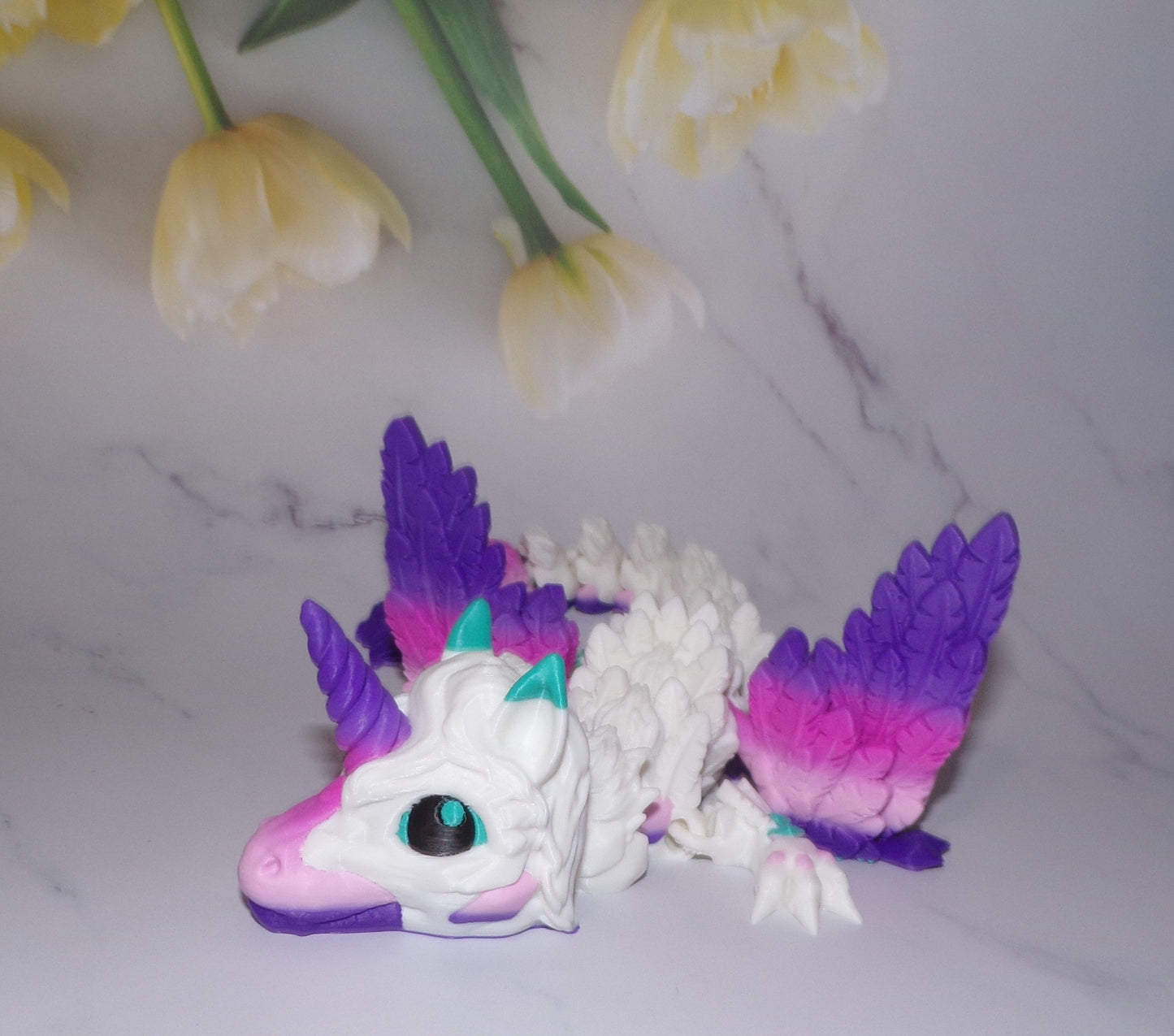 Baby Alicorn Dragon 3d Printed Articulated Figurine - Wonderland 3D Printing