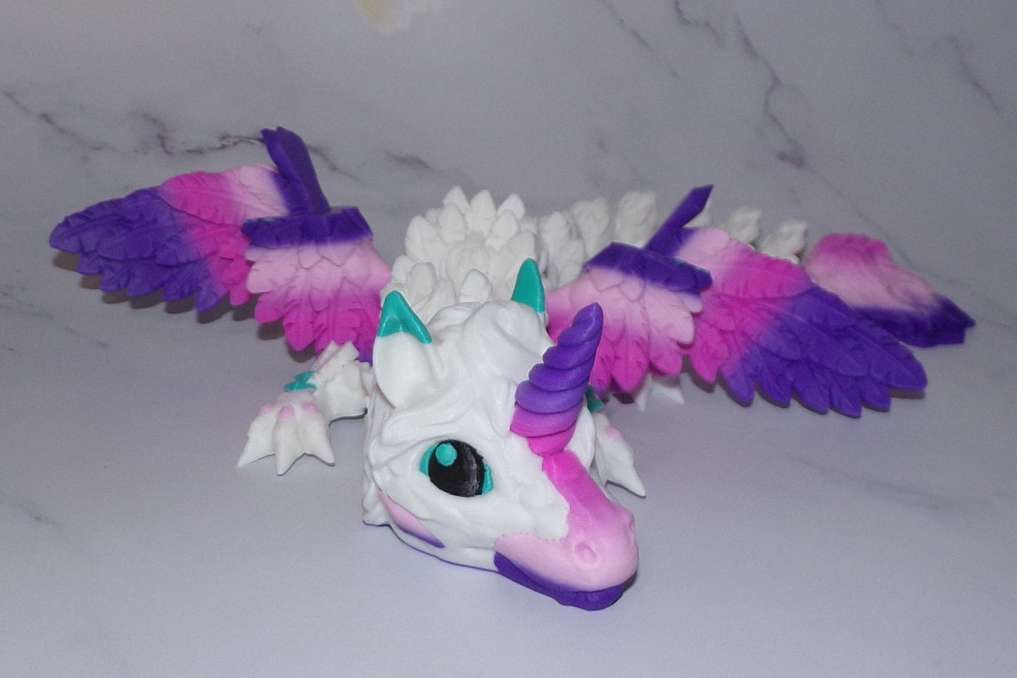 Baby Alicorn Dragon 3d Printed Articulated Figurine - Wonderland 3D Printing