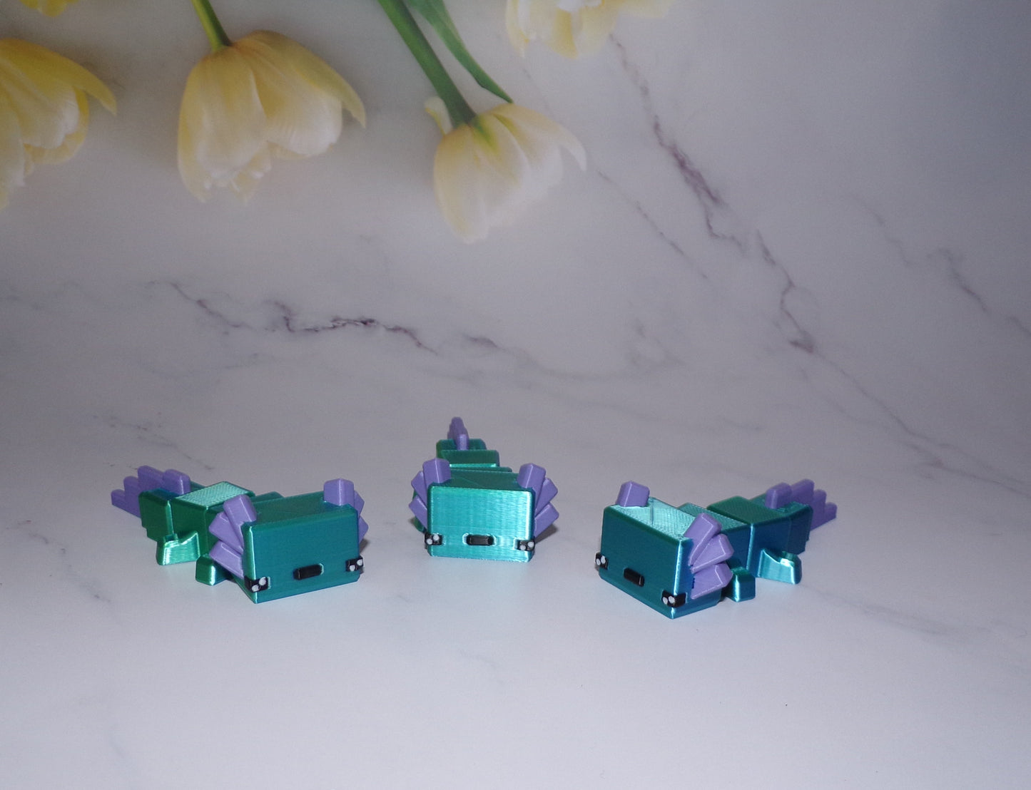 Bloxolotl Articulated 3d Printed Figurine - Wonderland 3D Printing