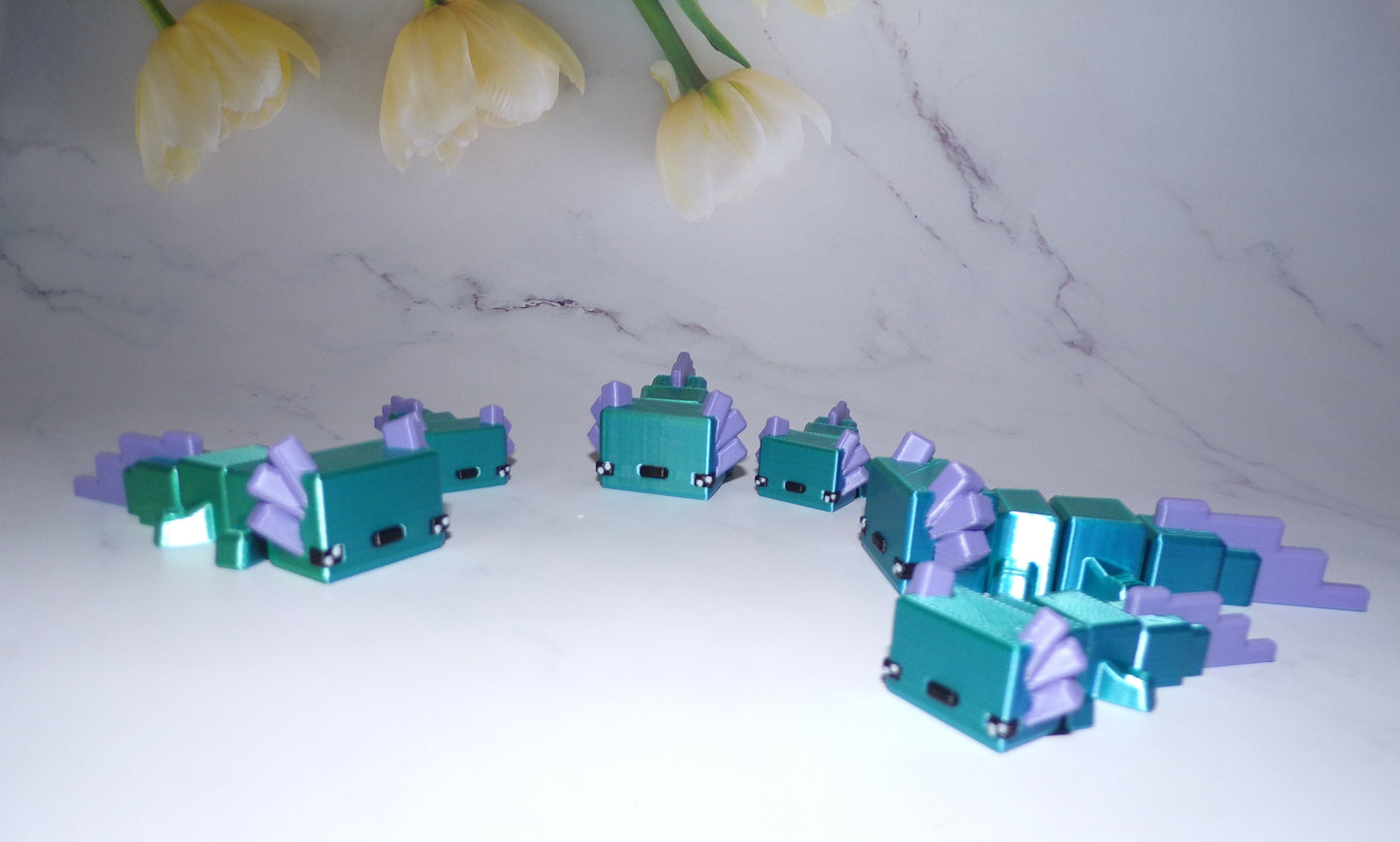 Bloxolotl Articulated 3d Printed Figurine - Wonderland 3D Printing