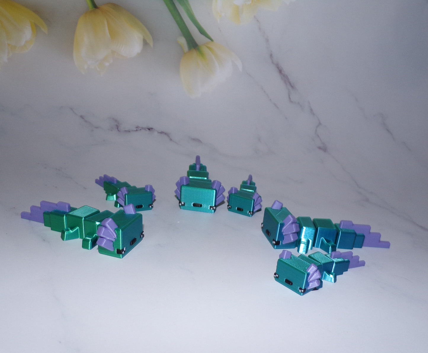 Bloxolotl Articulated 3d Printed Figurine - Wonderland 3D Printing