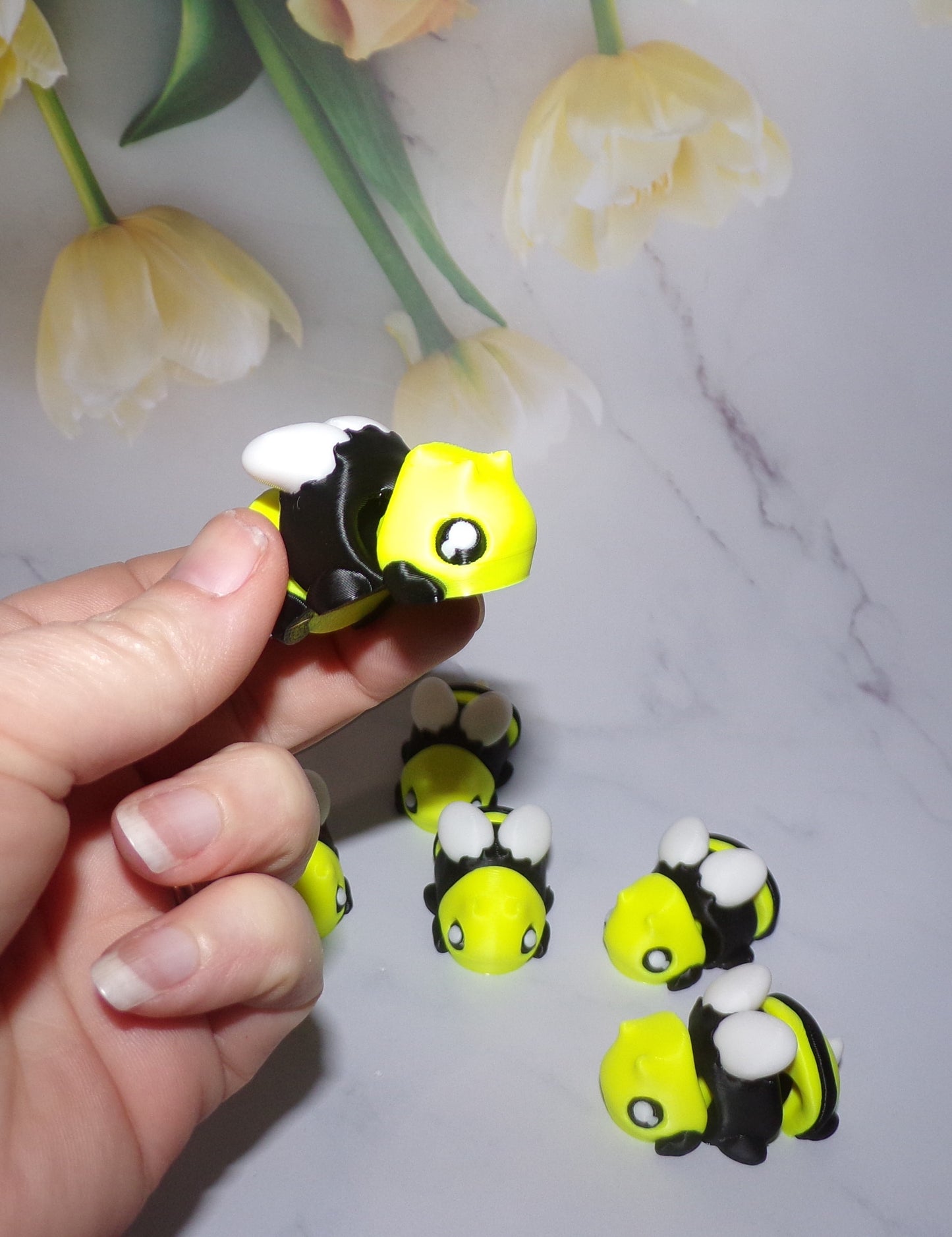 Bee or BOO Bee Articulated 3d Printed Figurine - Wonderland 3D Printing
