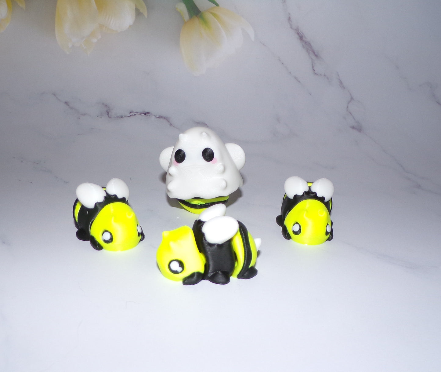 Bee or BOO Bee Articulated 3d Printed Figurine - Wonderland 3D Printing