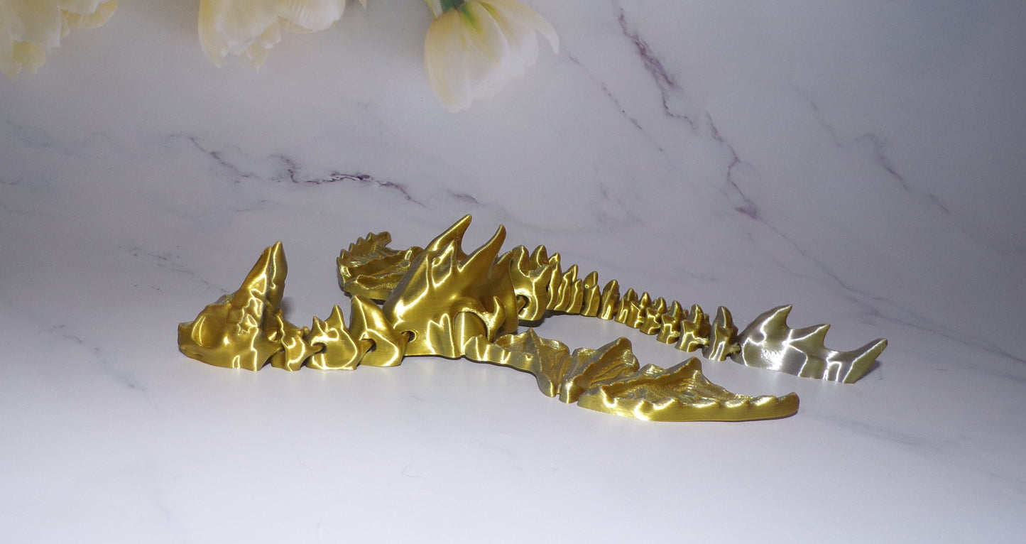 Death Wish Dragon Articulated 3d Printed Figurine - Wonderland 3D Printing
