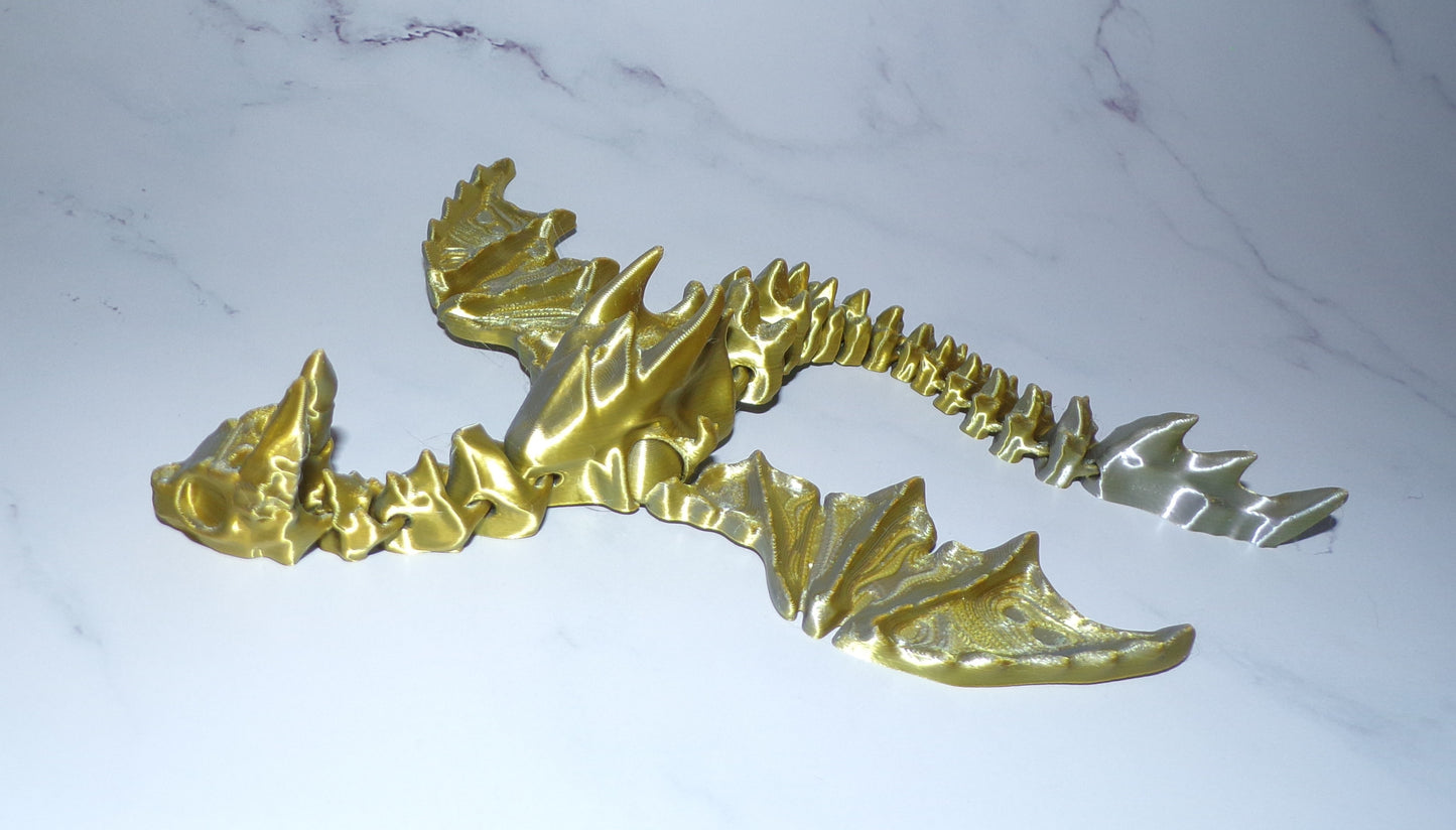 Death Wish Dragon Articulated 3d Printed Figurine - Wonderland 3D Printing