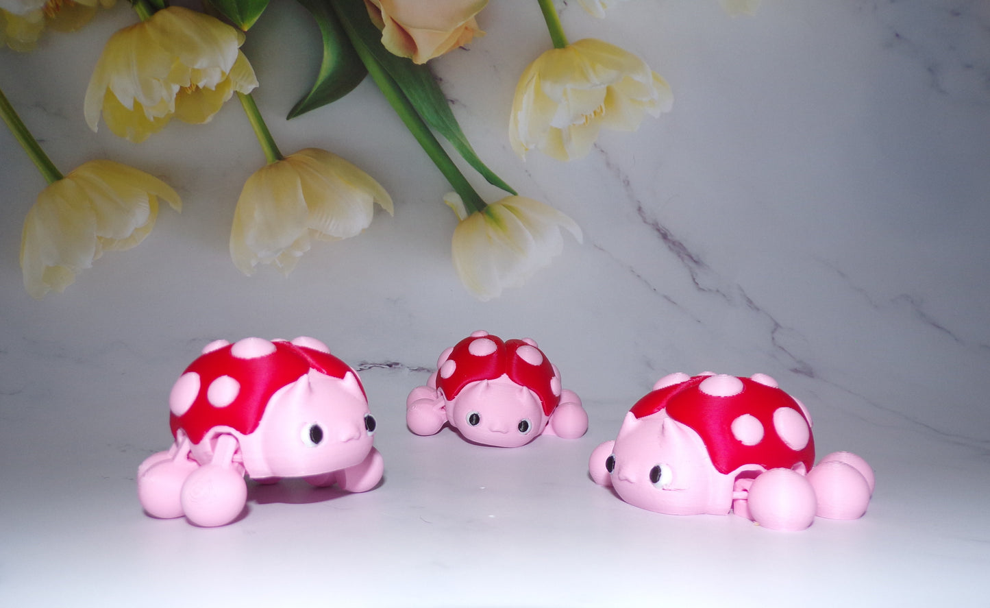 Lady Bug Articulated 3d Printed Figurine - Wonderland 3D Printing
