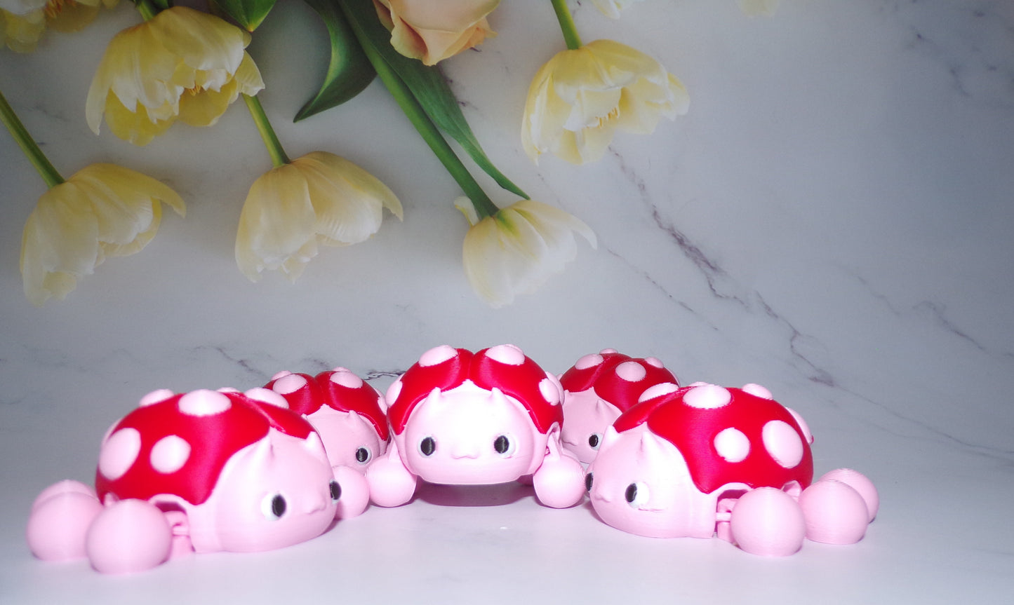 Lady Bug Articulated 3d Printed Figurine - Wonderland 3D Printing