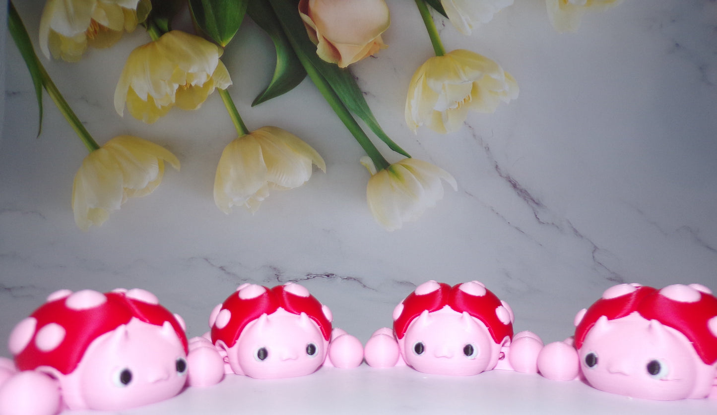 Lady Bug Articulated 3d Printed Figurine - Wonderland 3D Printing