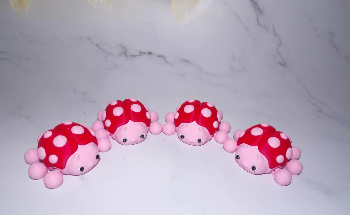 Lady Bug Articulated 3d Printed Figurine - Wonderland 3D Printing