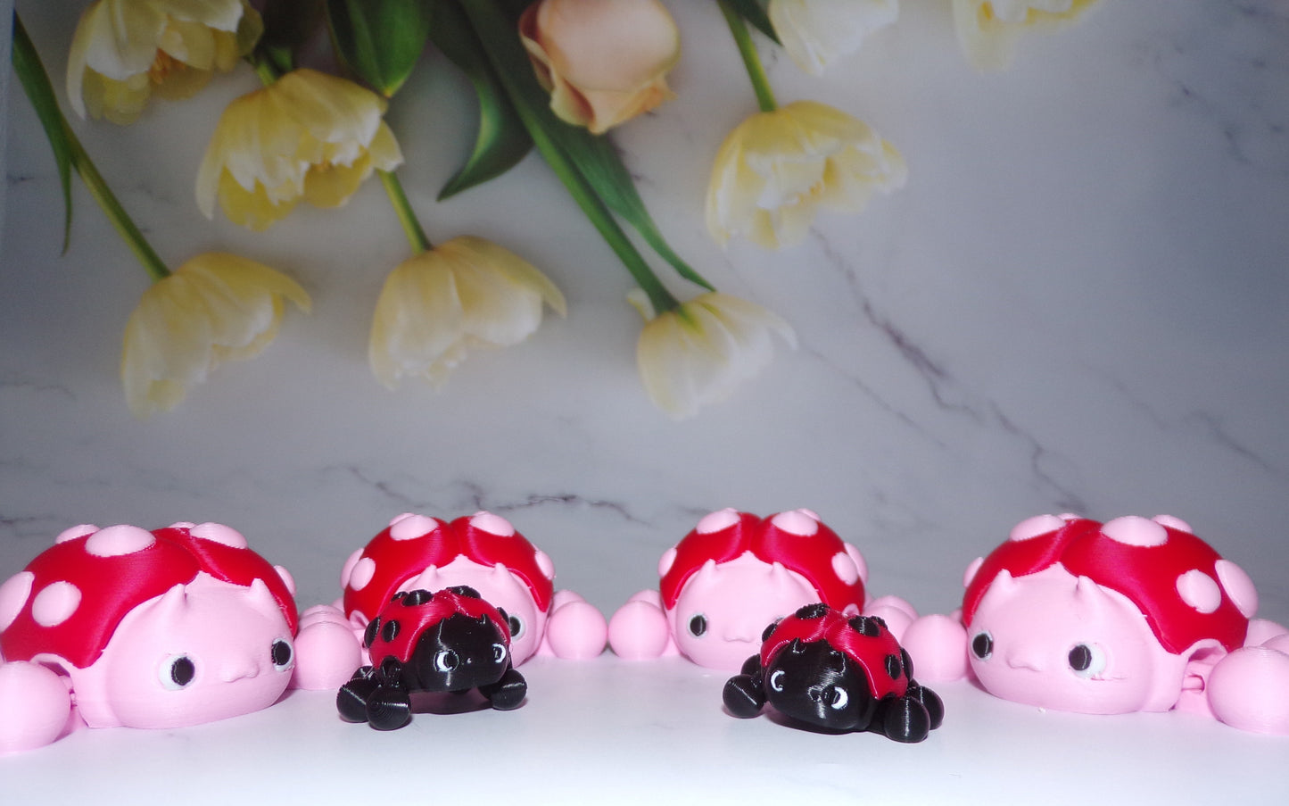 Lady Bug Articulated 3d Printed Figurine - Wonderland 3D Printing