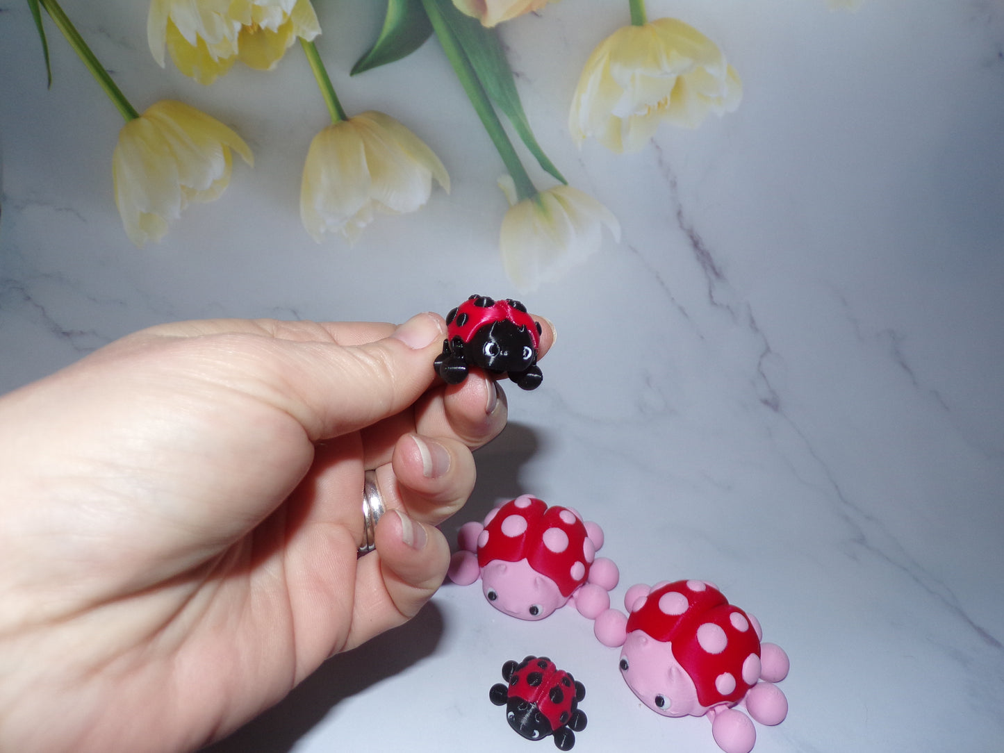 Lady Bug Articulated 3d Printed Figurine - Wonderland 3D Printing