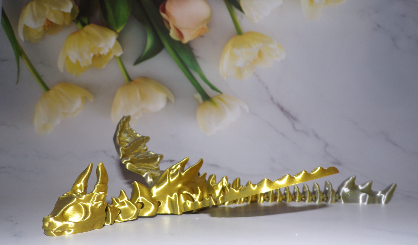 Death Wish Dragon Articulated 3d Printed Figurine - Wonderland 3D Printing