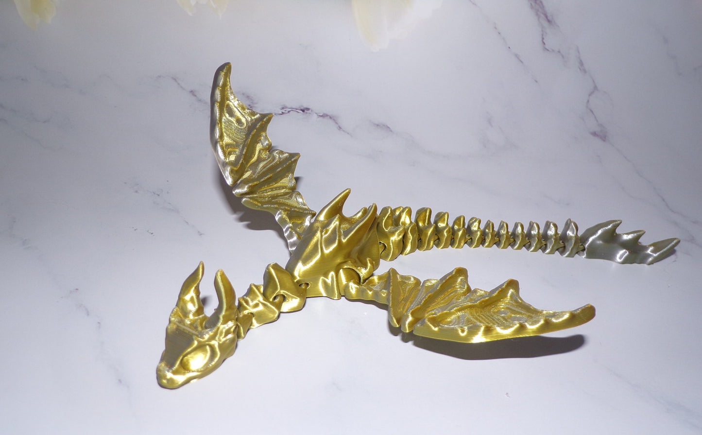 Death Wish Dragon Articulated 3d Printed Figurine - Wonderland 3D Printing