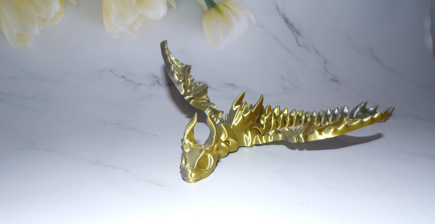 Death Wish Dragon Articulated 3d Printed Figurine - Wonderland 3D Printing