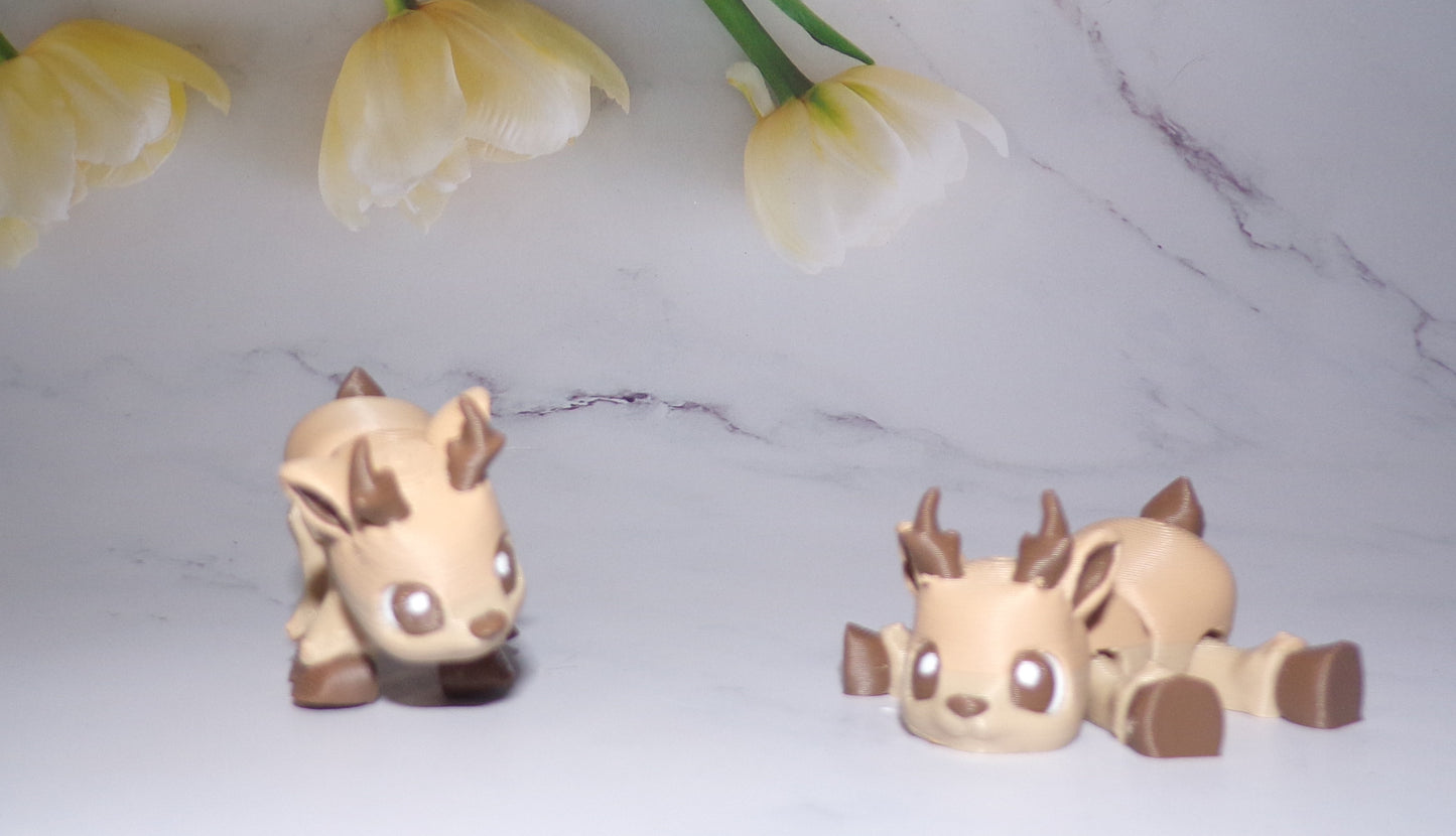 Deer Articulated 3d Printed Figurine - Wonderland 3D Printing