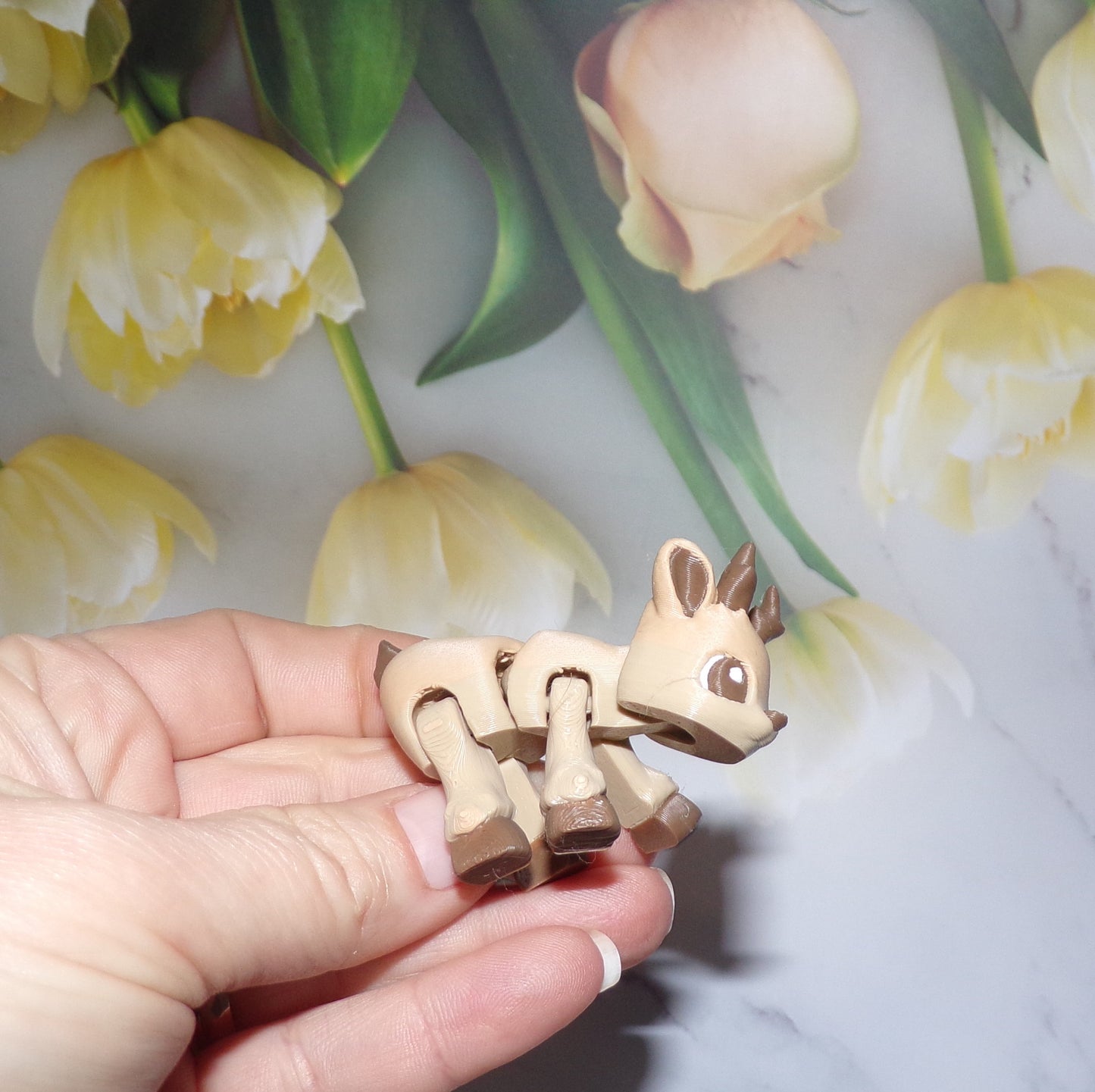 Deer Articulated 3d Printed Figurine - Wonderland 3D Printing
