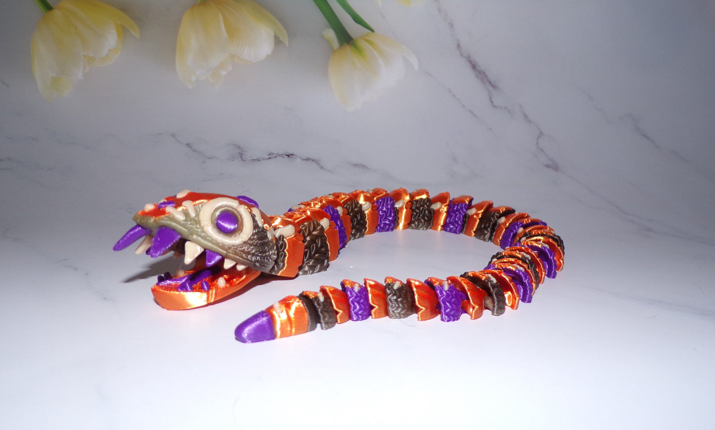 Stuffed Serpent 3d Printed Articulated Figurine - Wonderland 3D Printing