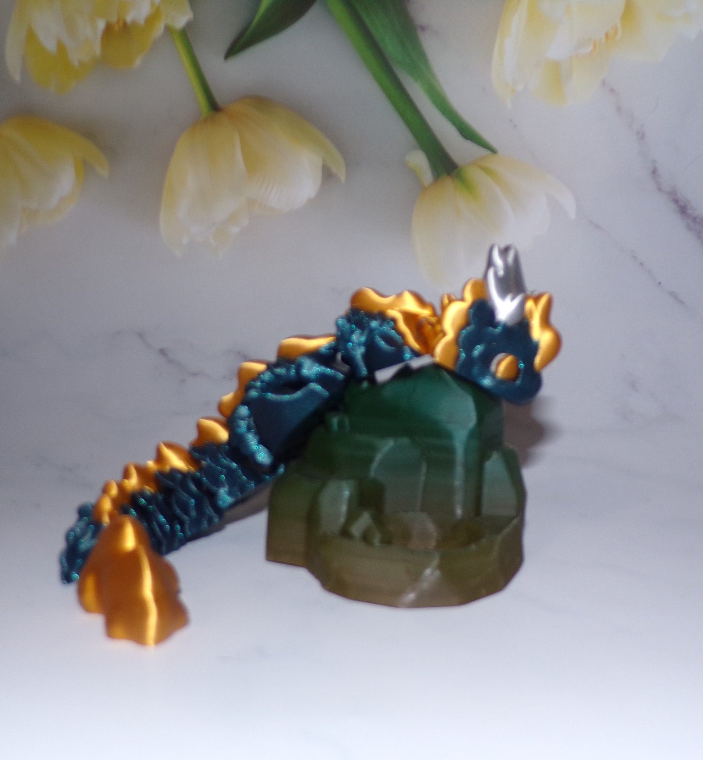 Kaida Dragon Articulated 3d Printed Figurine - Wonderland 3D Printing
