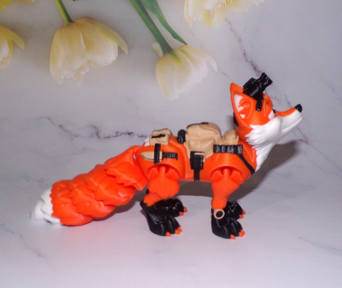 Special Ops Fox 3D Printed Articulated Figurine - Wonderland 3D Printing