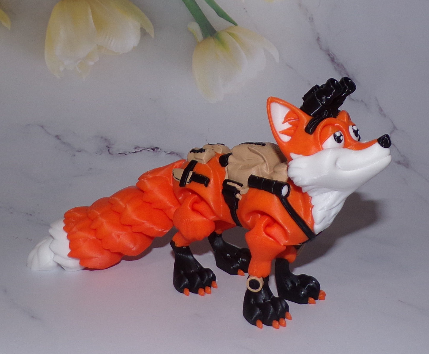 Special Ops Fox 3D Printed Articulated Figurine - Wonderland 3D Printing