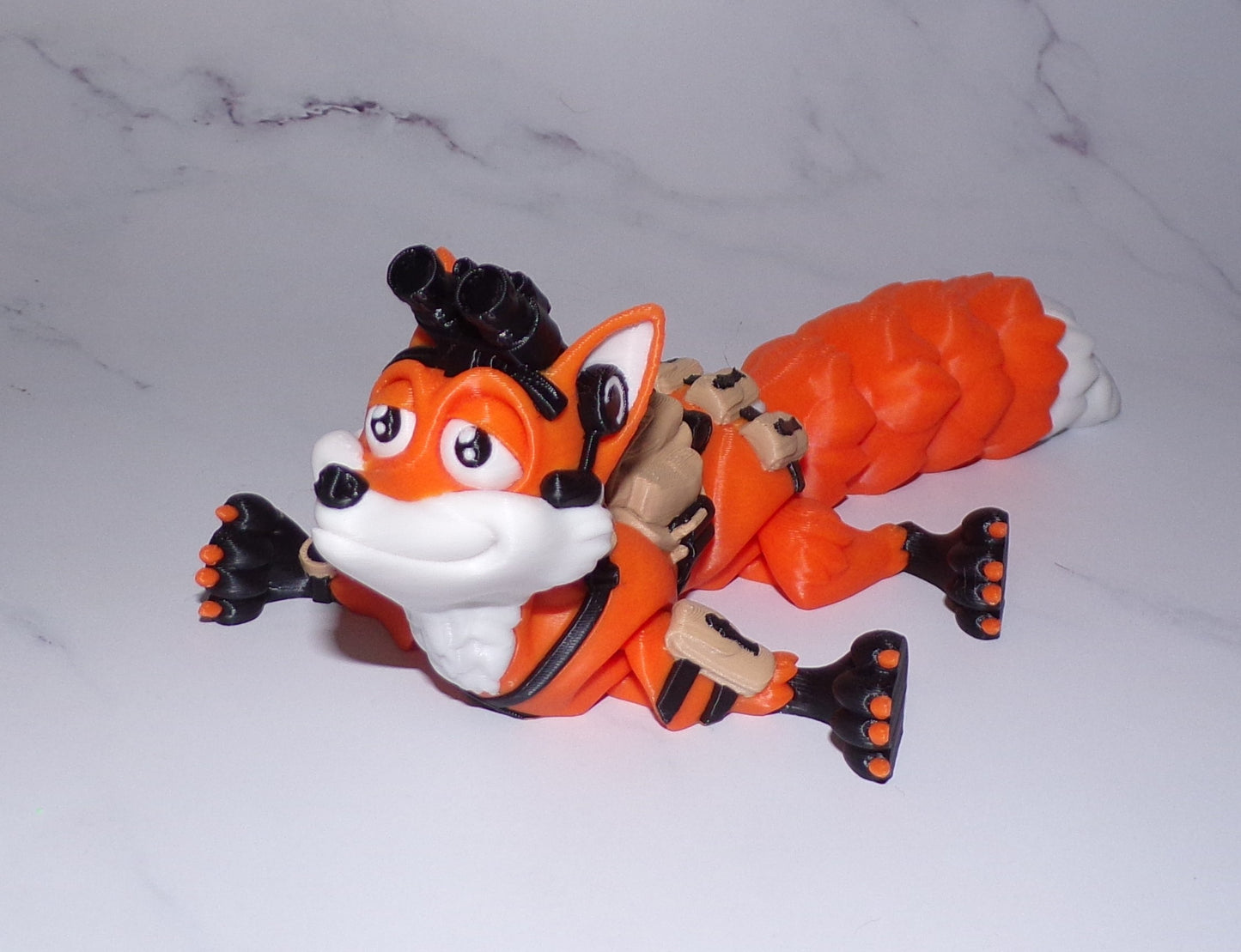 Special Ops Fox 3D Printed Articulated Figurine - Wonderland 3D Printing