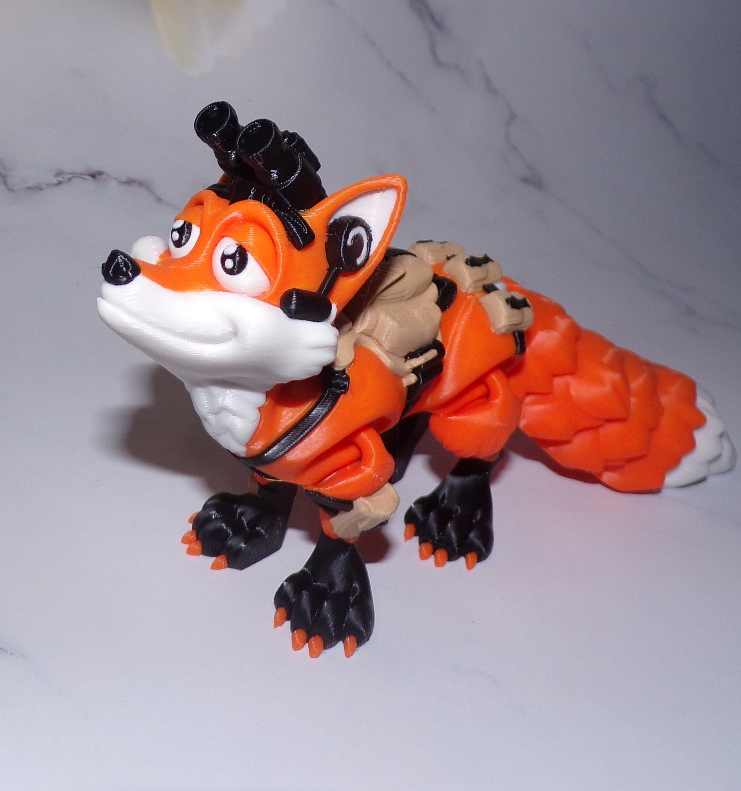 Special Ops Fox 3D Printed Articulated Figurine - Wonderland 3D Printing