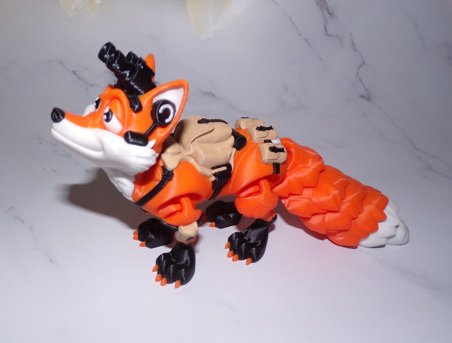 Special Ops Fox 3D Printed Articulated Figurine - Wonderland 3D Printing
