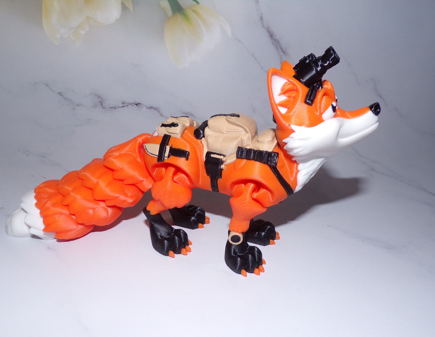 Special Ops Fox 3D Printed Articulated Figurine - Wonderland 3D Printing