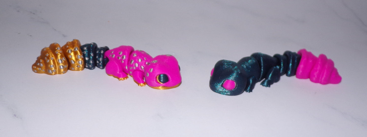Gecko Articulated 3d Printed Figurine - Wonderland 3D Printing