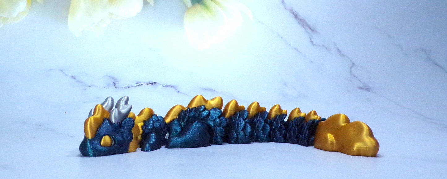 Kaida Dragon Articulated 3d Printed Figurine - Wonderland 3D Printing