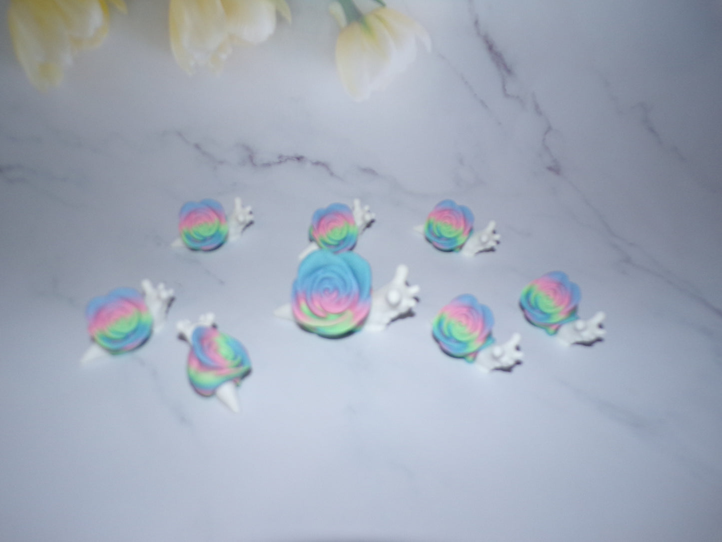 Snails-Rose, Strawberry or Chocolate Covered Strawberry 3D Printed Articulated Figurine - Wonderland 3D Printing