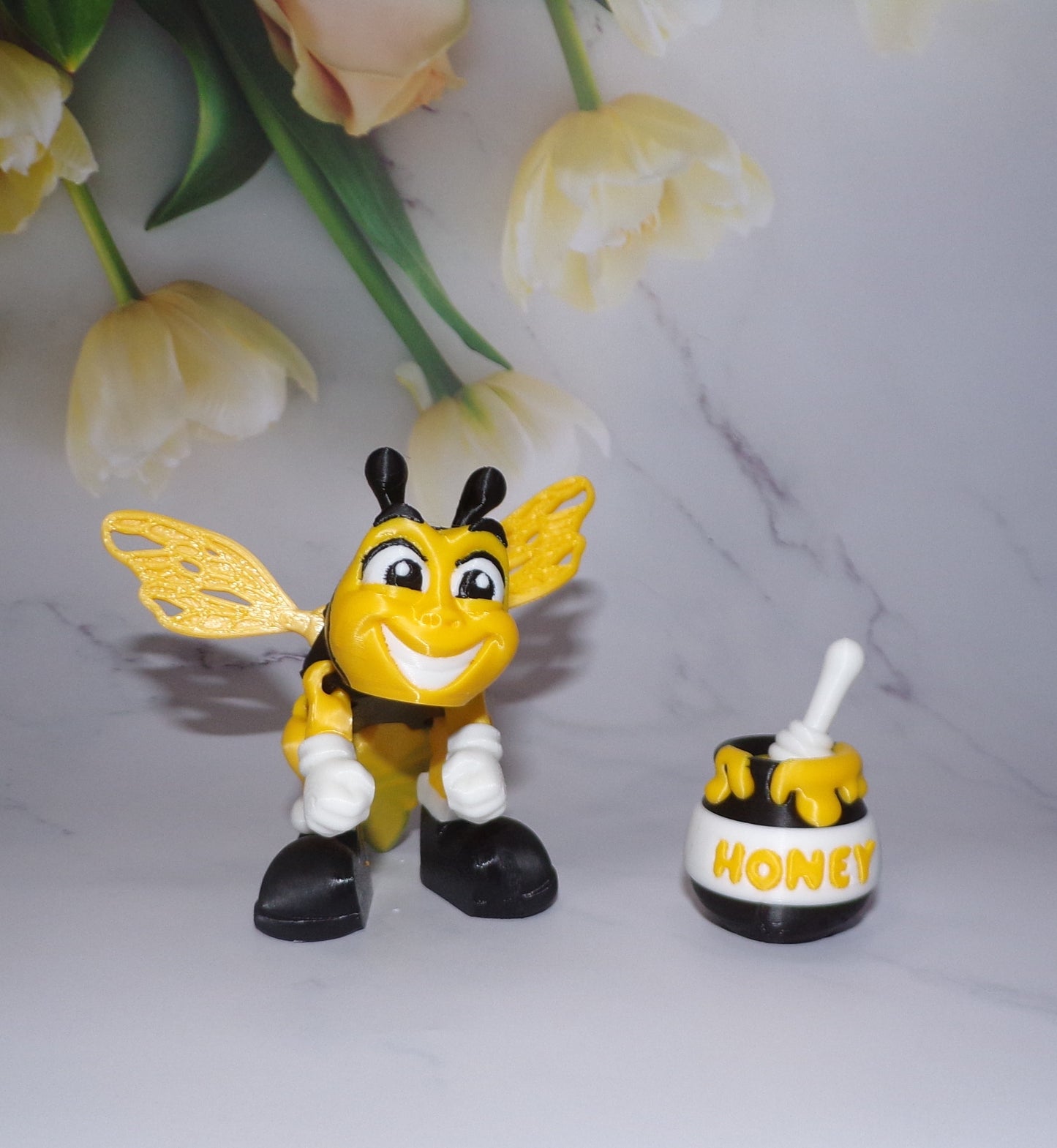 Honey Bee 3D Printed Articulated Figurine