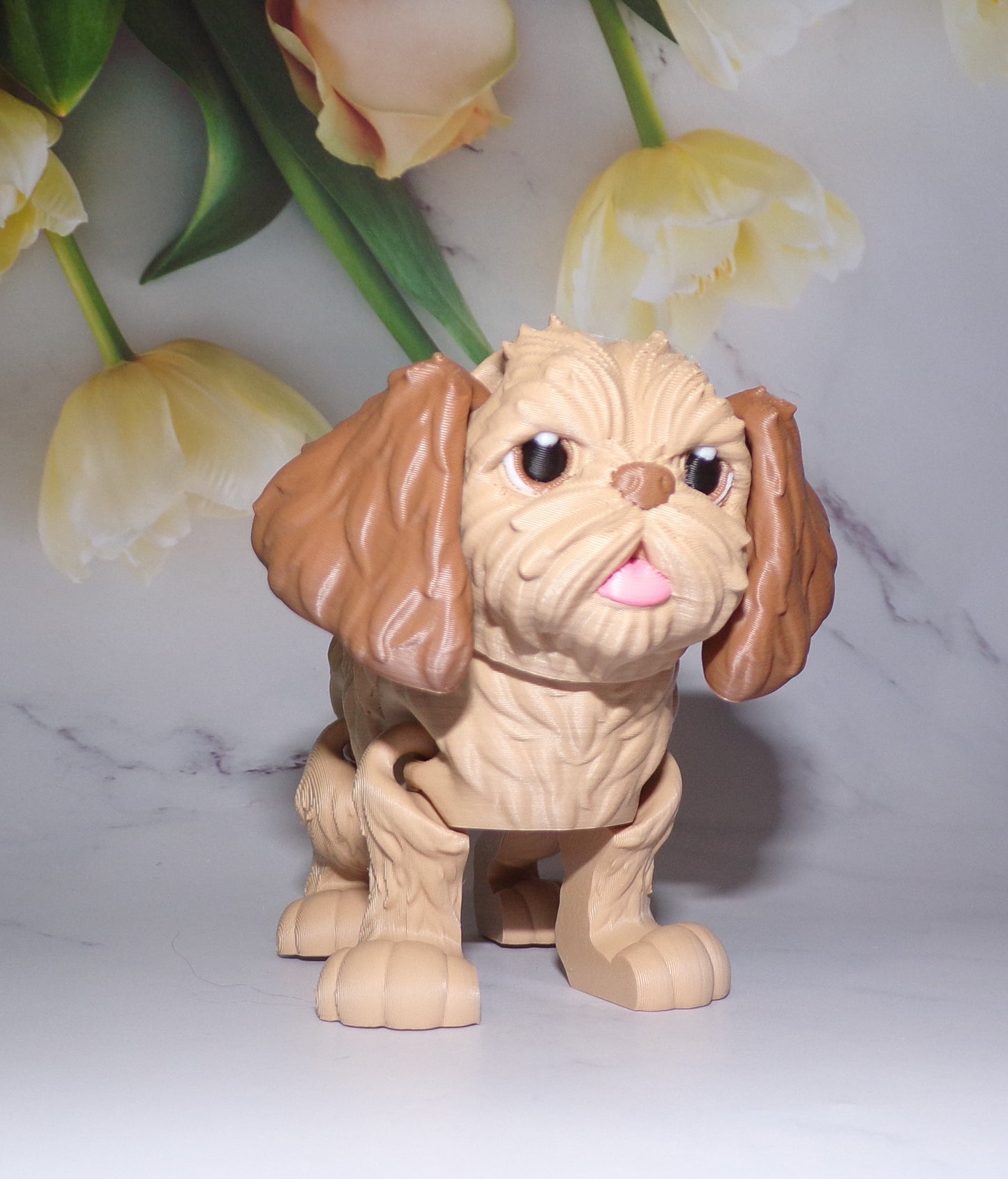 Shih Tzu 3D Printed Articulated Figurine - Wonderland 3D Printing
