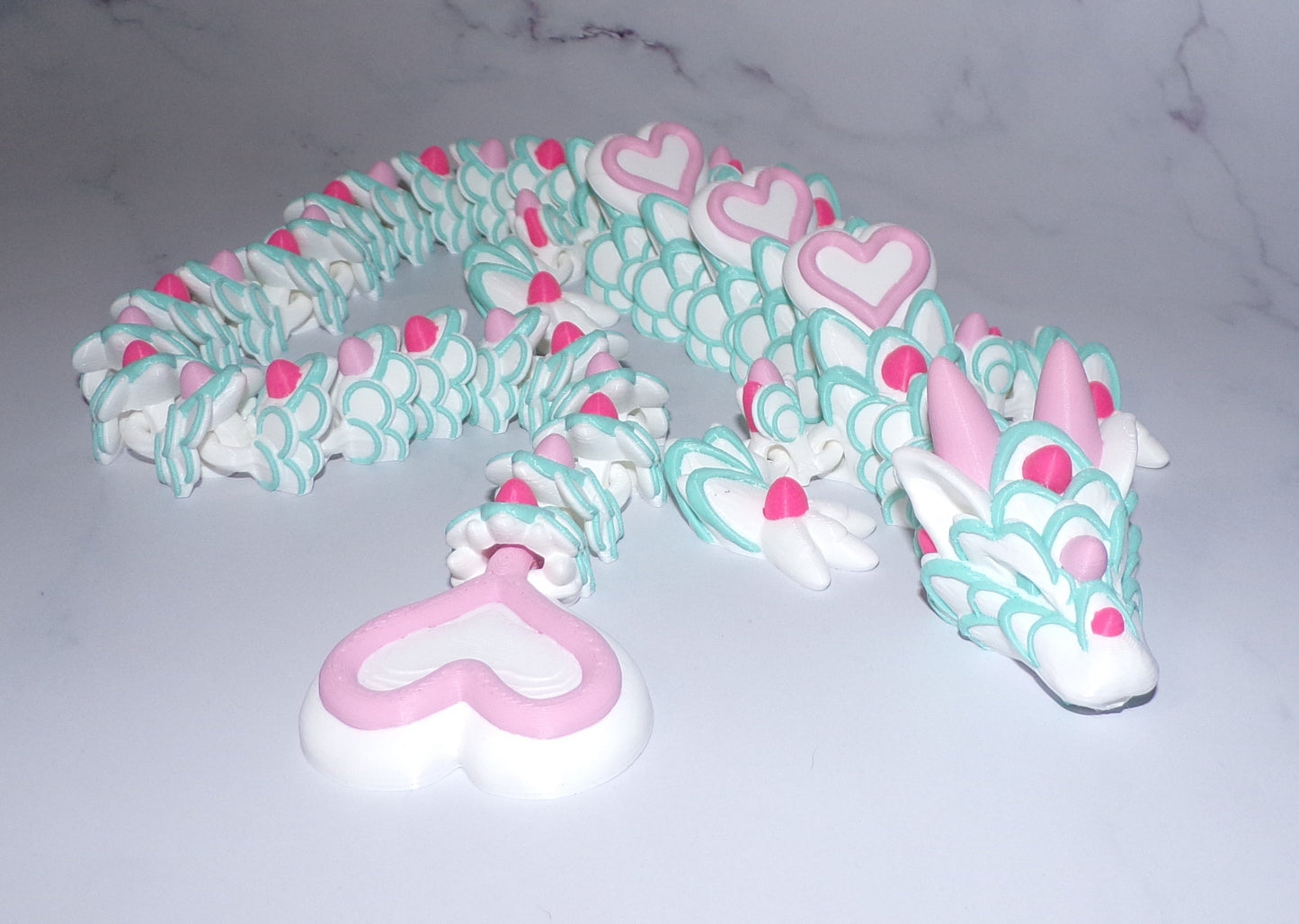 Heart Cookie Dragon 3D Printed Articulated - Wonderland 3D Printing