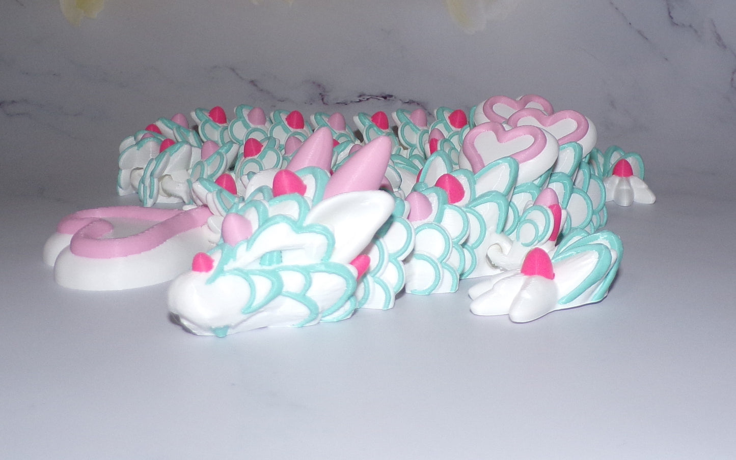 Heart Cookie Dragon 3D Printed Articulated - Wonderland 3D Printing