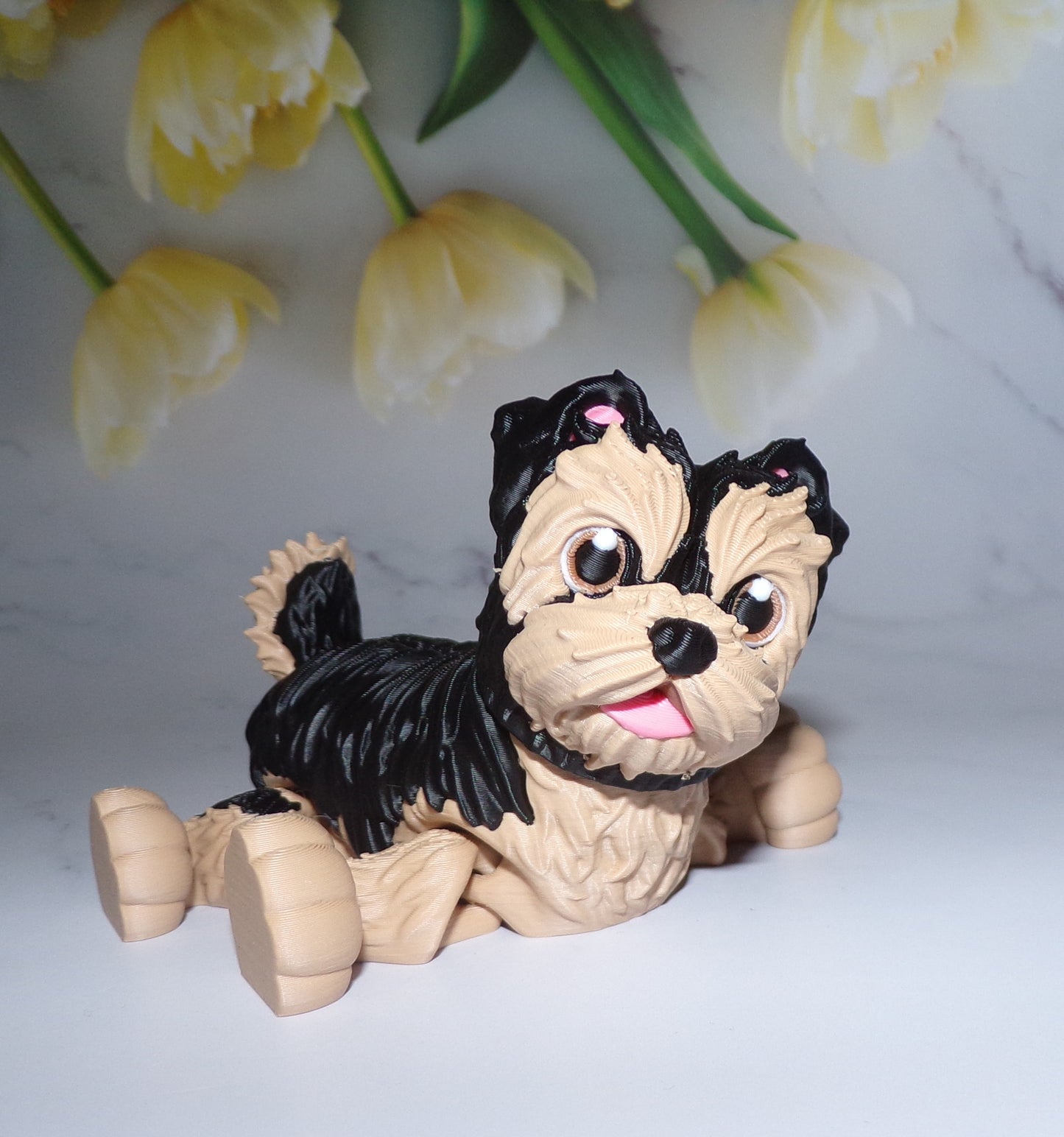 Yorkie 3D Printed Articulated Figurine - Wonderland 3D Printing