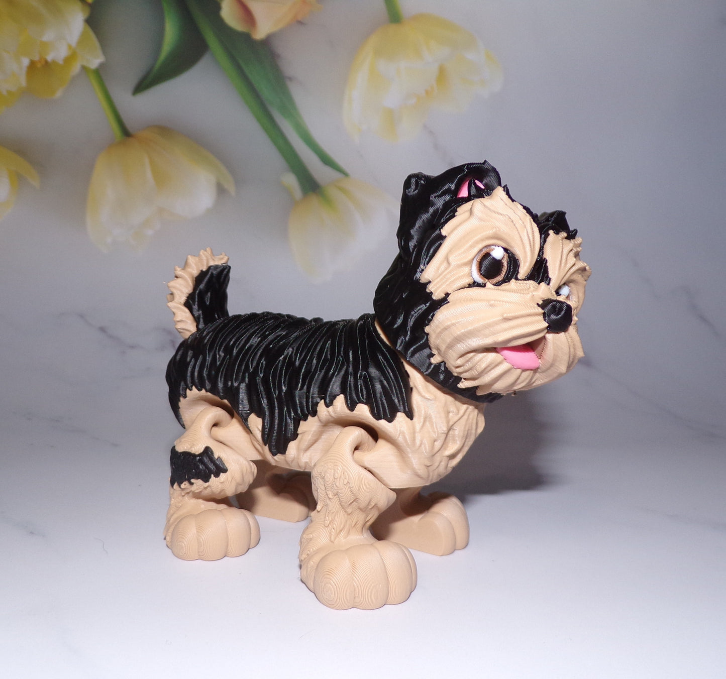 Yorkie 3D Printed Articulated Figurine - Wonderland 3D Printing