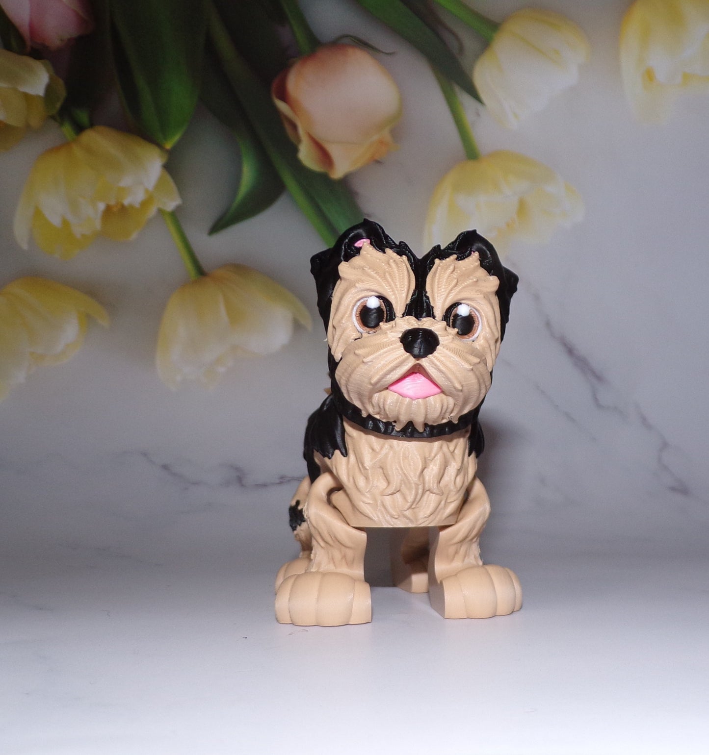 Yorkie 3D Printed Articulated Figurine - Wonderland 3D Printing