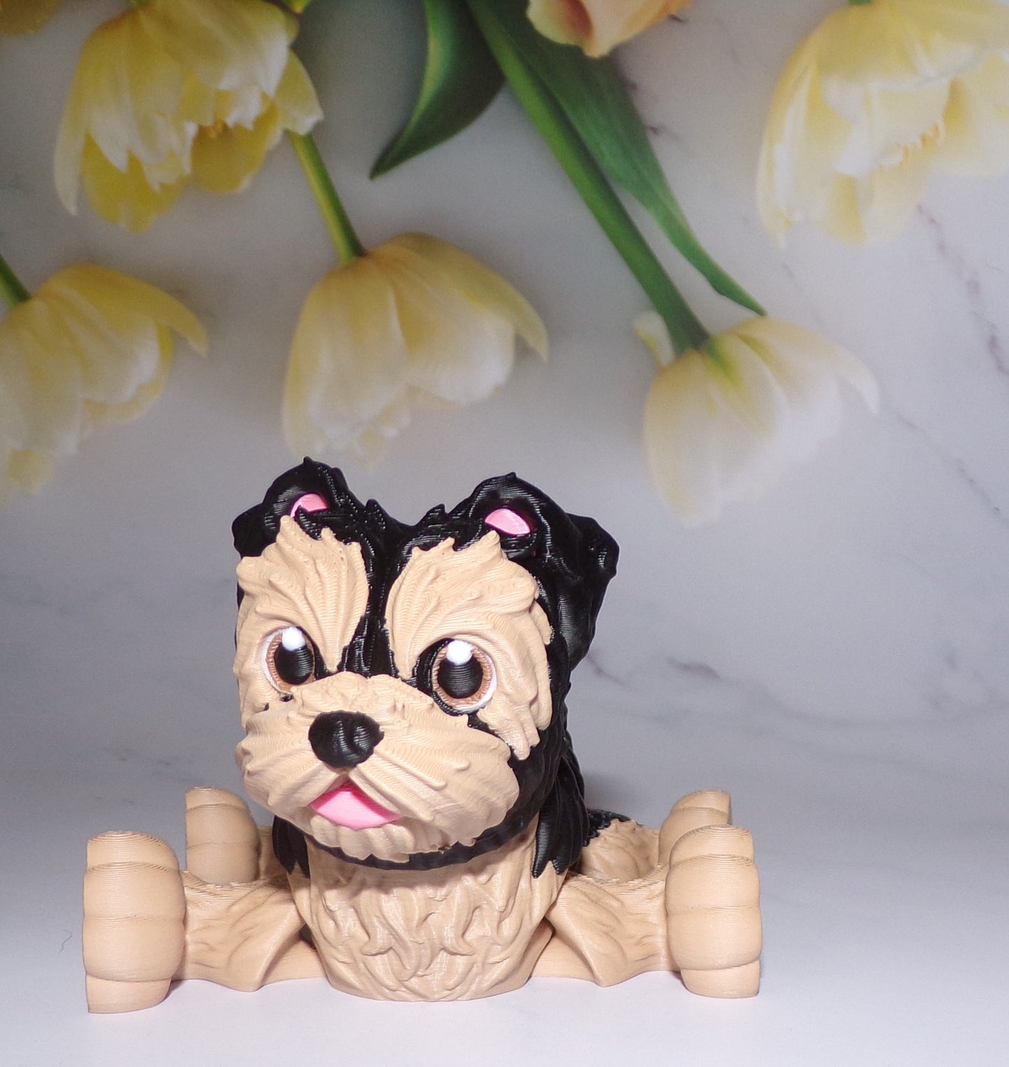 Yorkie 3D Printed Articulated Figurine - Wonderland 3D Printing