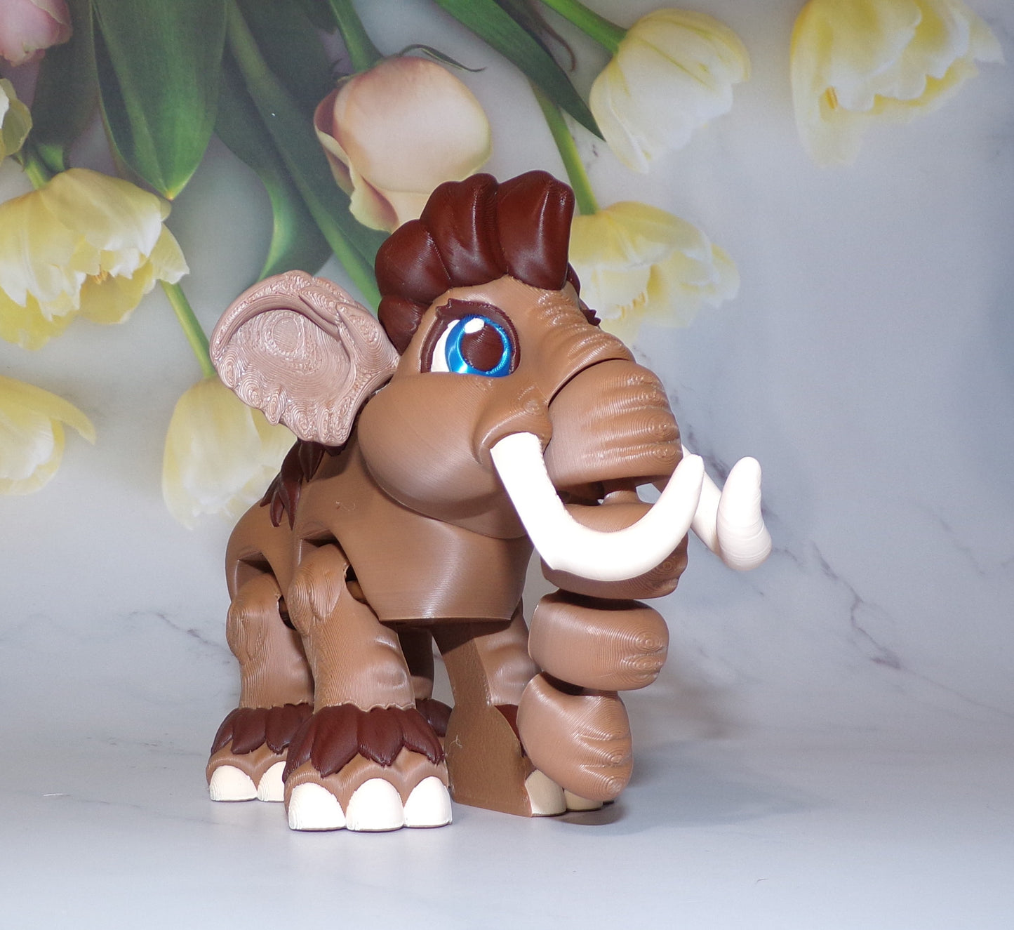 Baby Mammoth 3D Printed Fully Articulated Figurine - Wonderland 3D Printing