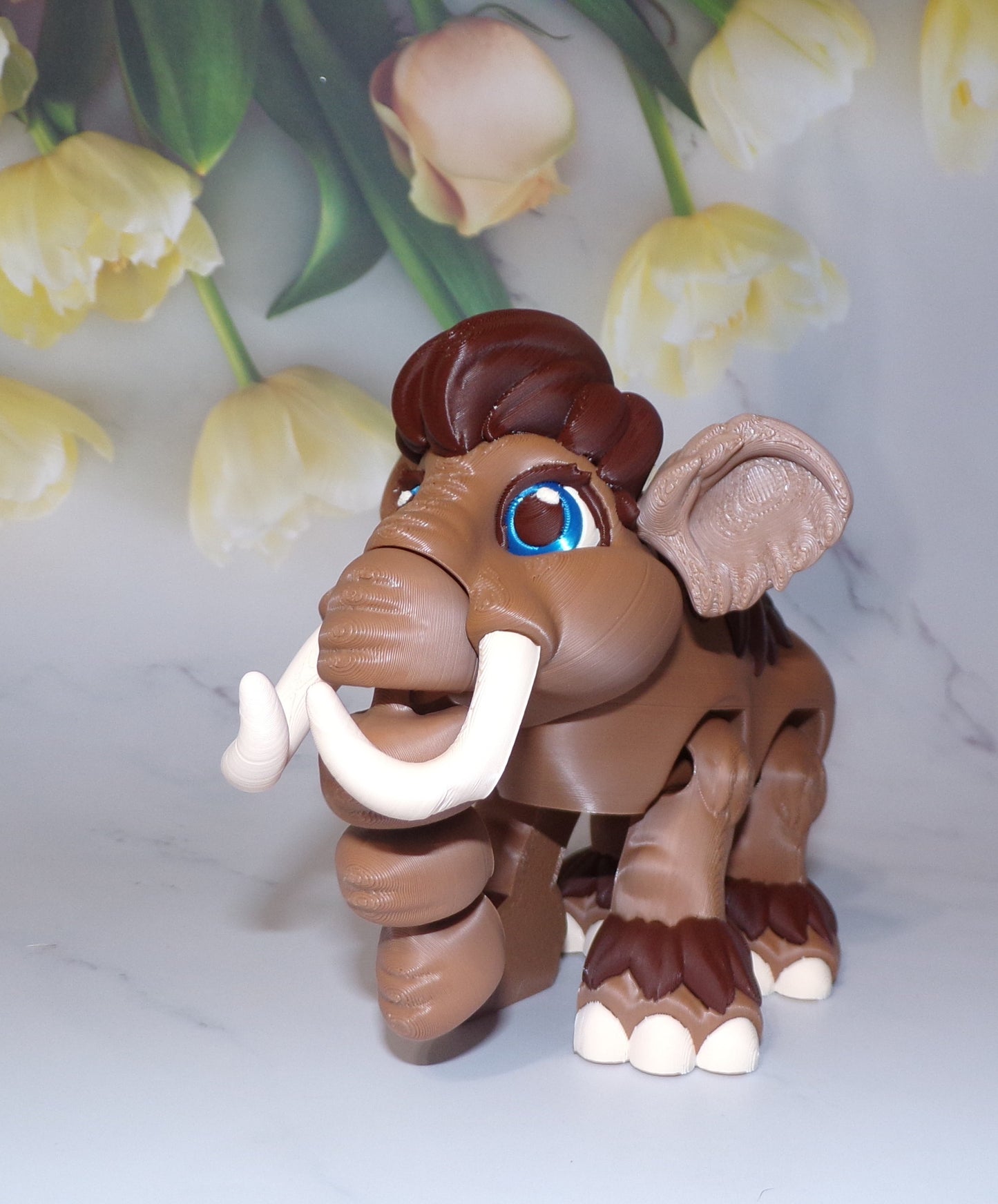 Baby Mammoth 3D Printed Fully Articulated Figurine - Wonderland 3D Printing
