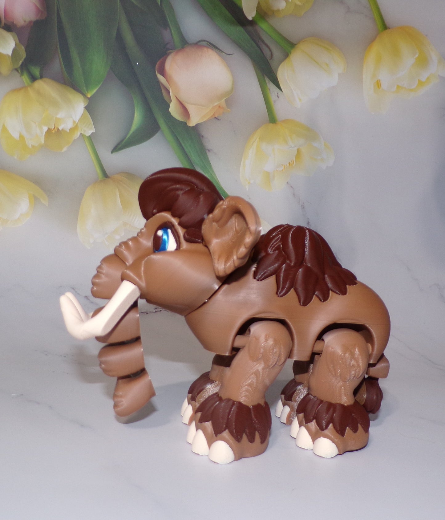 Baby Mammoth 3D Printed Fully Articulated Figurine - Wonderland 3D Printing