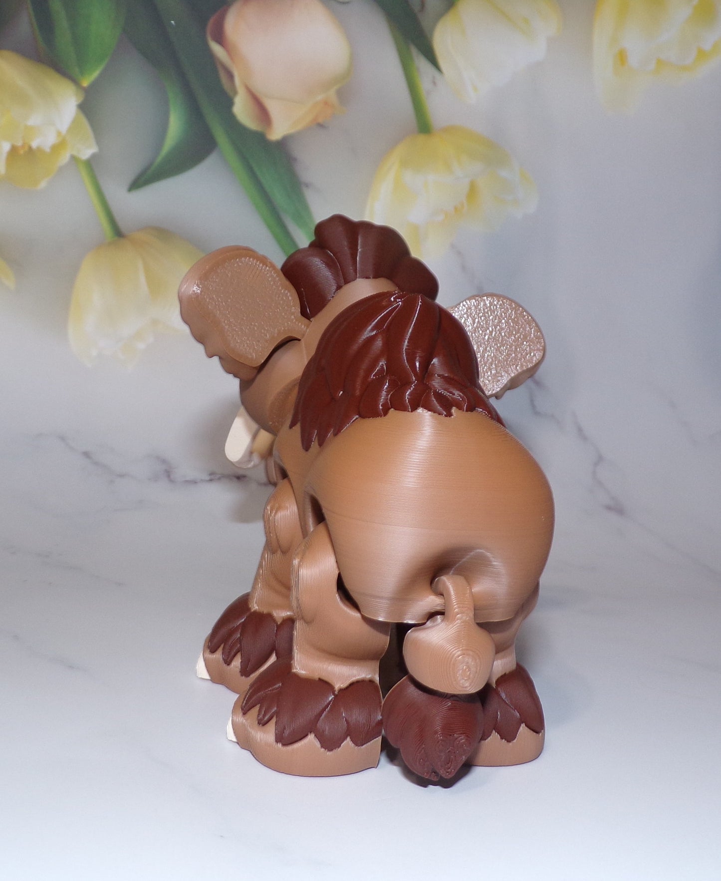 Baby Mammoth 3D Printed Fully Articulated Figurine - Wonderland 3D Printing