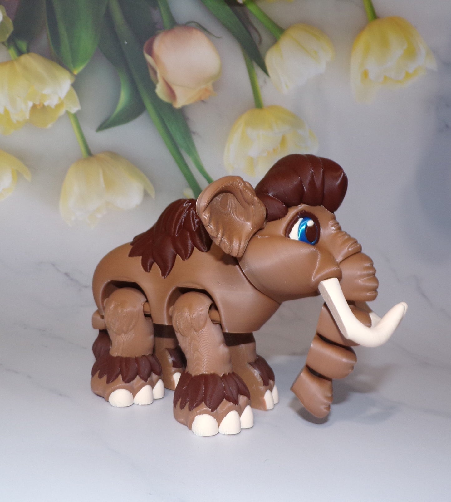 Baby Mammoth 3D Printed Fully Articulated Figurine - Wonderland 3D Printing