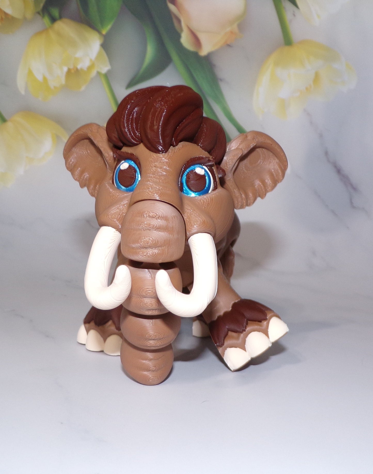Baby Mammoth 3D Printed Fully Articulated Figurine - Wonderland 3D Printing