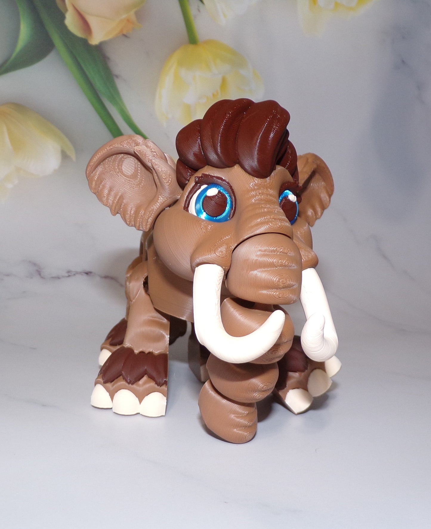 Baby Mammoth 3D Printed Fully Articulated Figurine - Wonderland 3D Printing