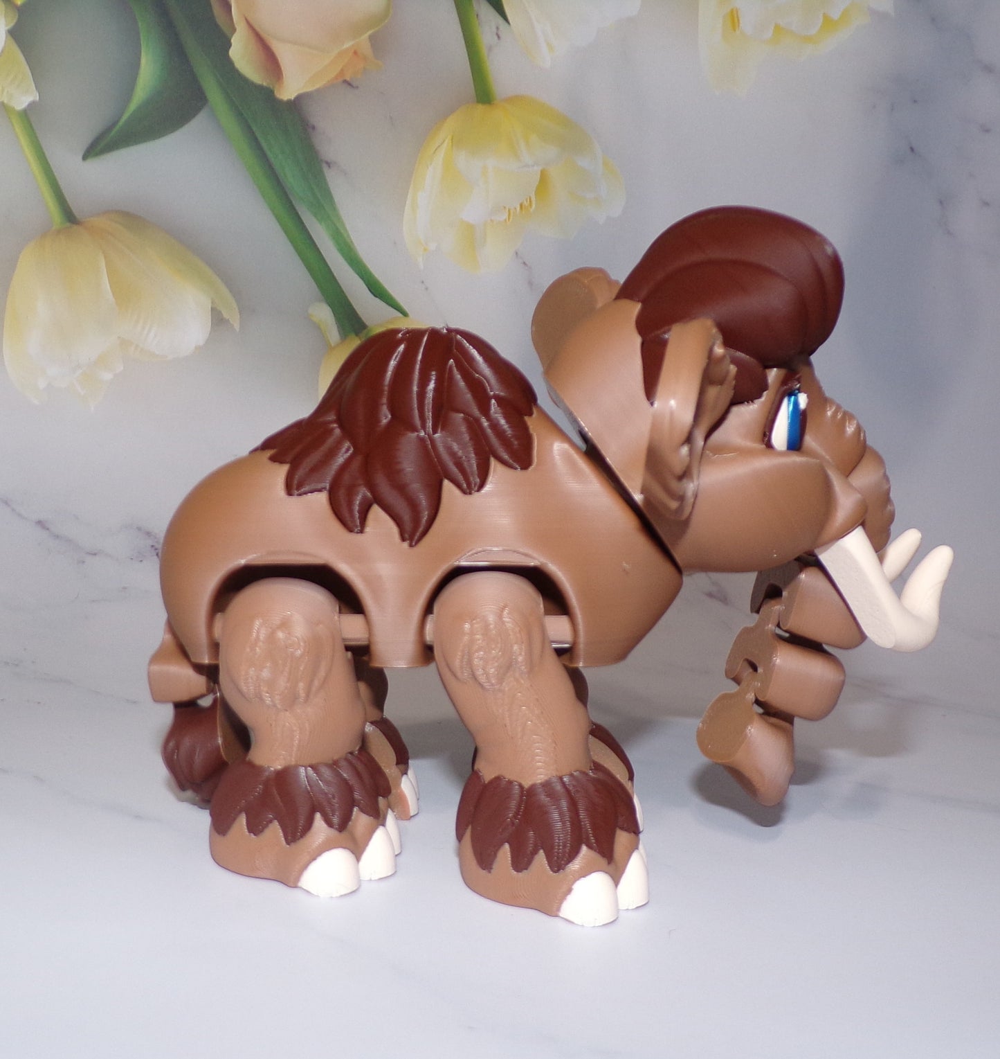 Baby Mammoth 3D Printed Fully Articulated Figurine - Wonderland 3D Printing
