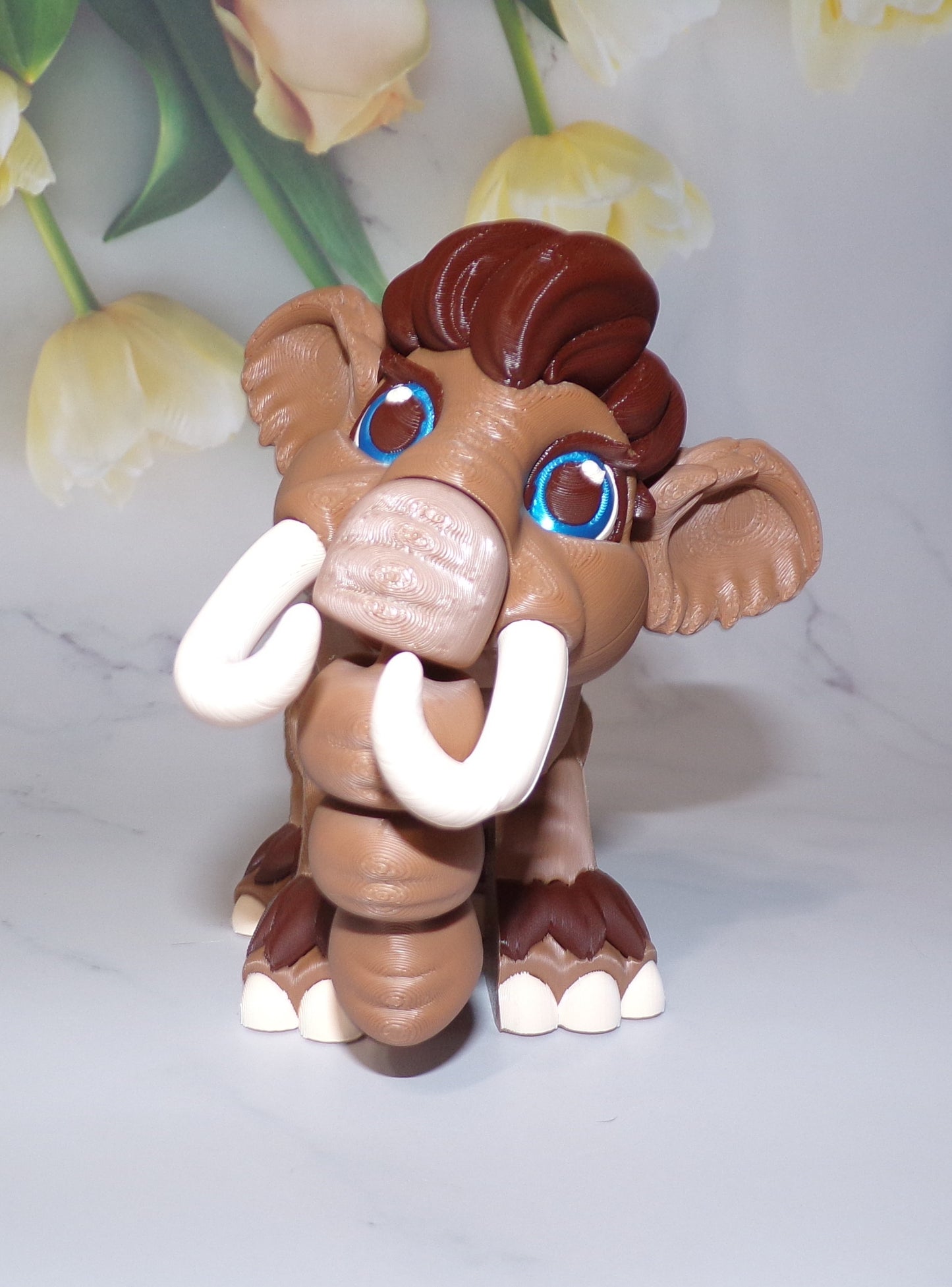 Baby Mammoth 3D Printed Fully Articulated Figurine - Wonderland 3D Printing
