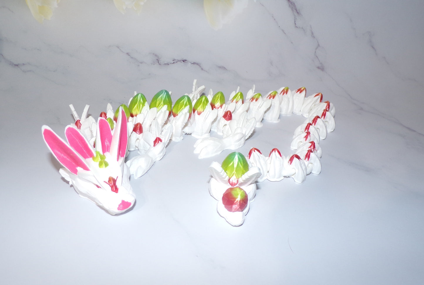 Easter Dragon or Baby Dragon 3D Printed Articulated Fidget Figurine Toy - Wonderland 3D Printing