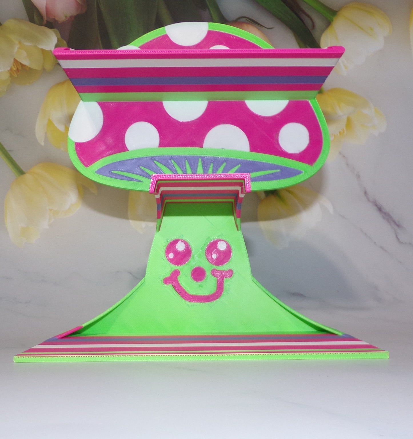 3-Tier Mushroom Shelf to hold minis, 3D Printed Free Standing Shelf - Wonderland 3D Printing